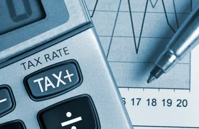 calculator with a tax rate button